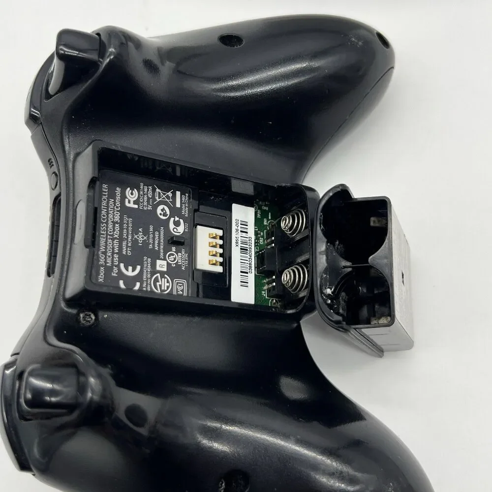 Microsoft Xbox 360 Wireless Controller Black 1460 Tested Working